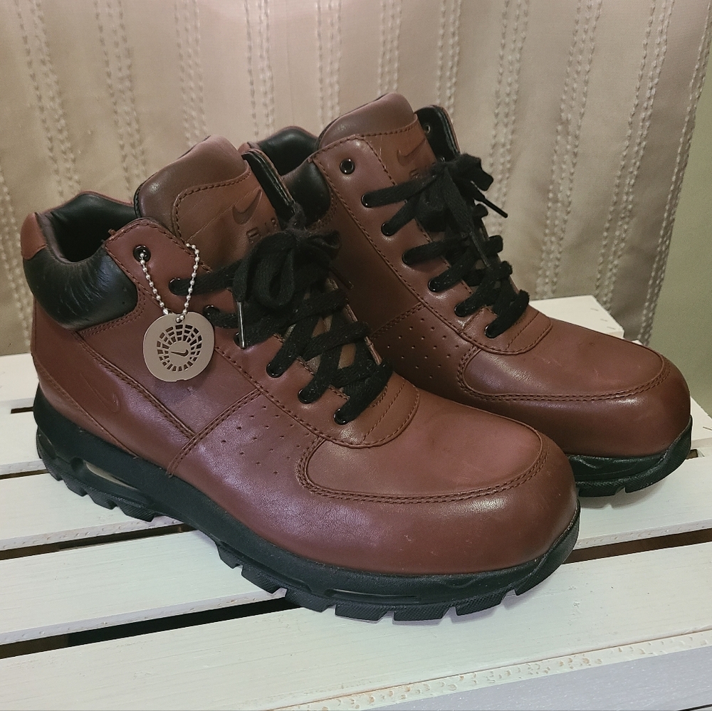 NIKE AIR MAX GOADOME BROWN LEATHER ACG BOOTS SIZE 11 - Picture 16 of 16